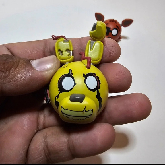 2016 Funko Five Nights At Freddy’s Springtrap Foxy Head Mymoji Head Figurines - Picture 2 of 8
